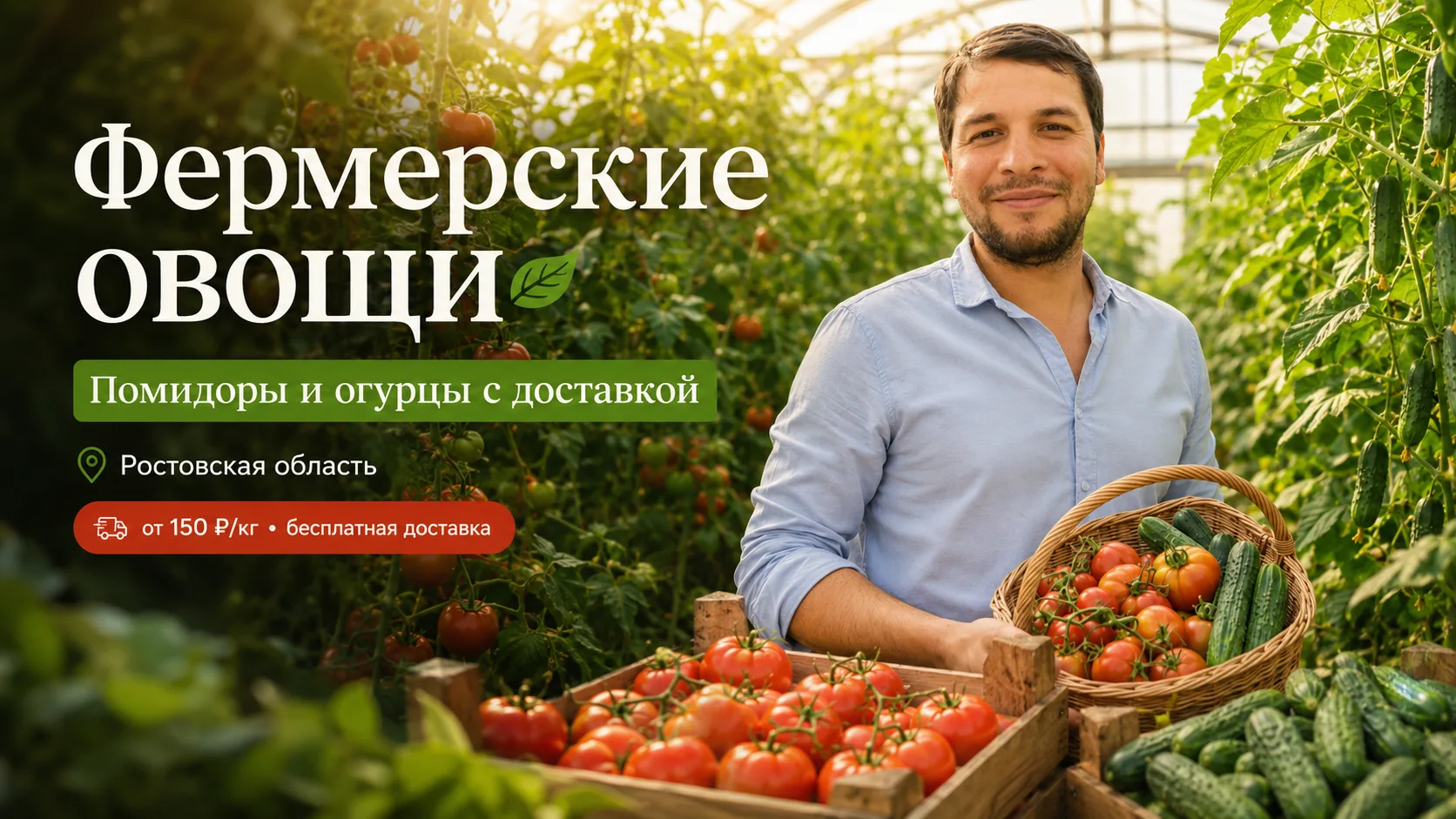 Preview of the ovoshi61.ru farm vegetables website hero screen